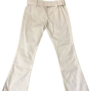 Gucci size 42 white pants with gold belt